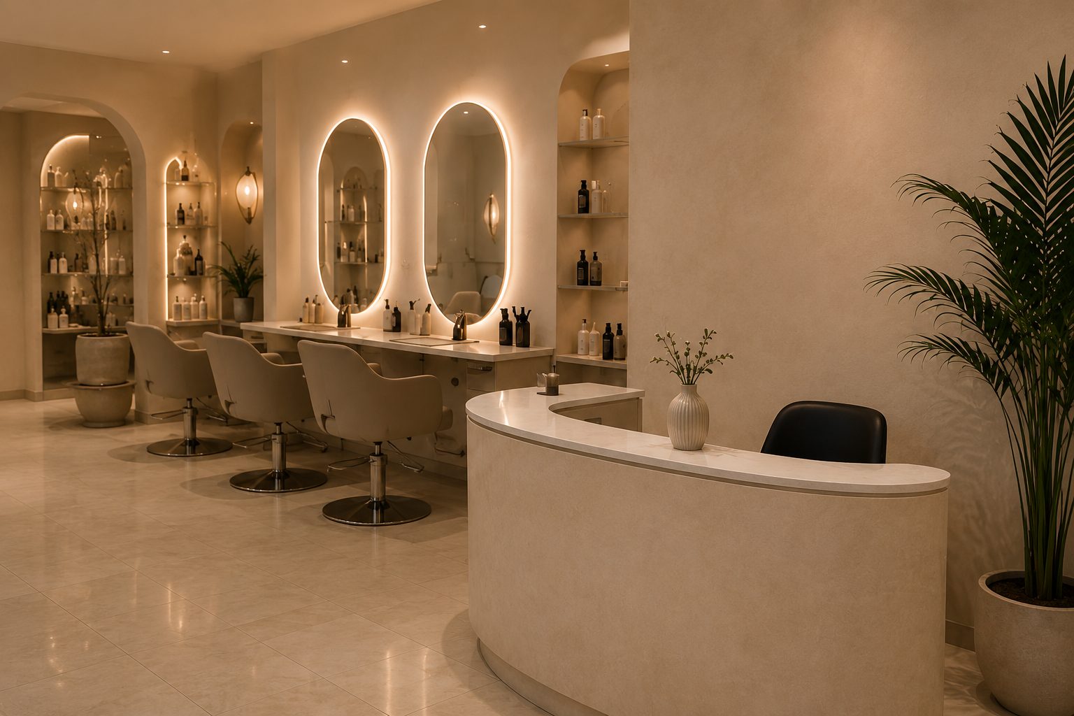 Beige Beauty Salon reception
