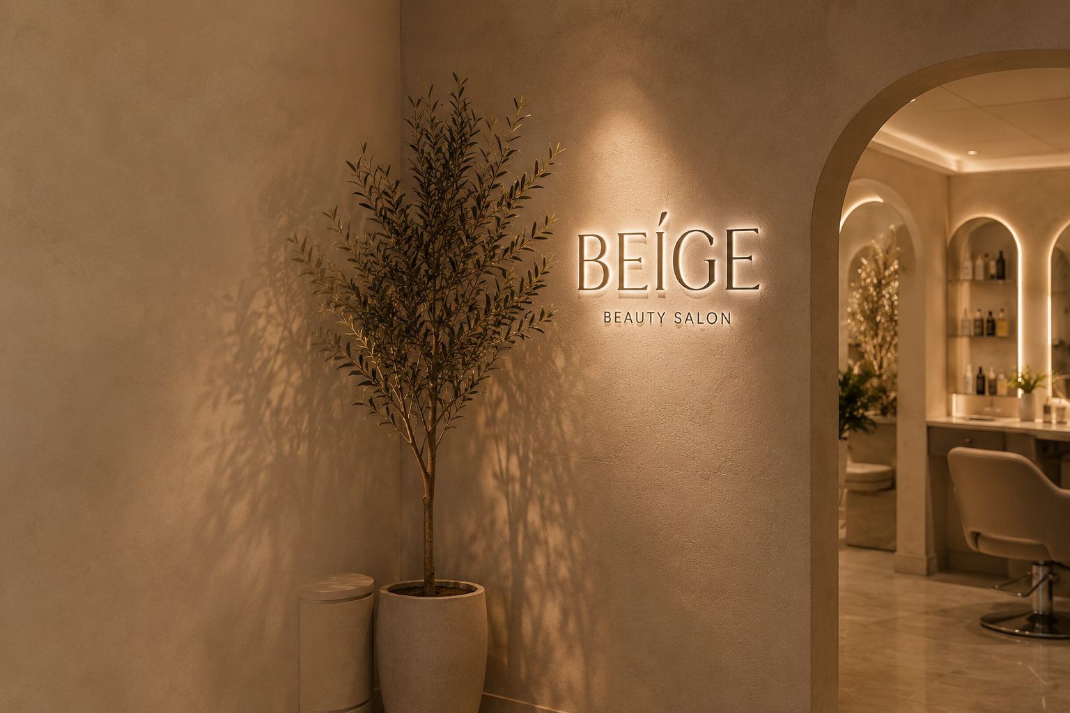 Beige Beauty Salon interior